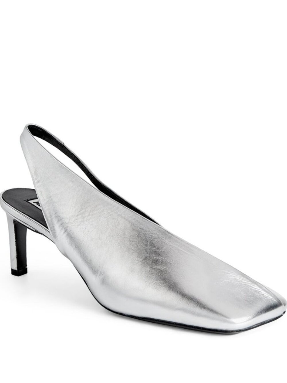 JIL SANDER Metallic Leather Square-Toe Slingback Mules *BRAND NEW W/ BOX* - Picture 10 of 11